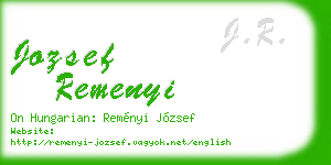 jozsef remenyi business card